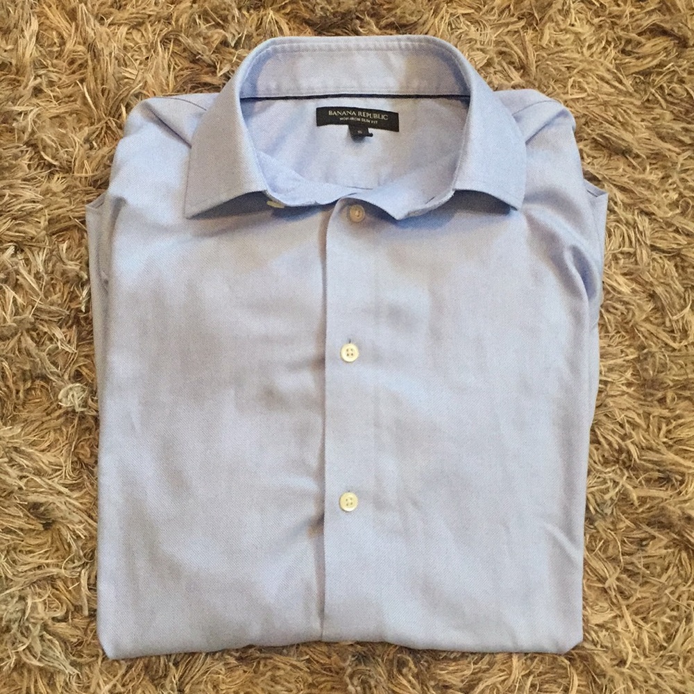 Banana republic non-iron slim fit button up shirt